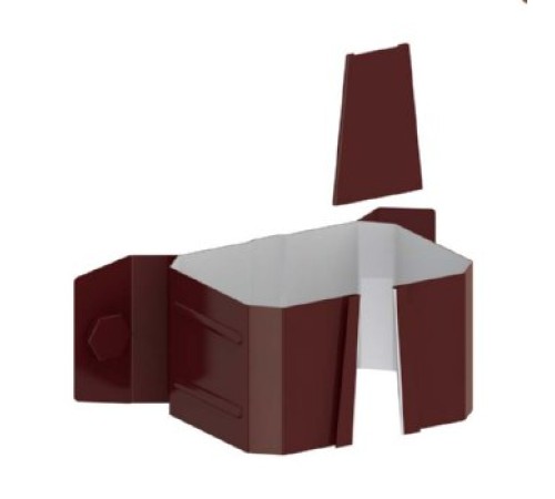 Держатель трубы 76х102 (на дерево) Полиэстер RAL8017