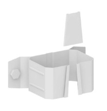 Держатель трубы 76х102 (на дерево) Пластизол RAL9010