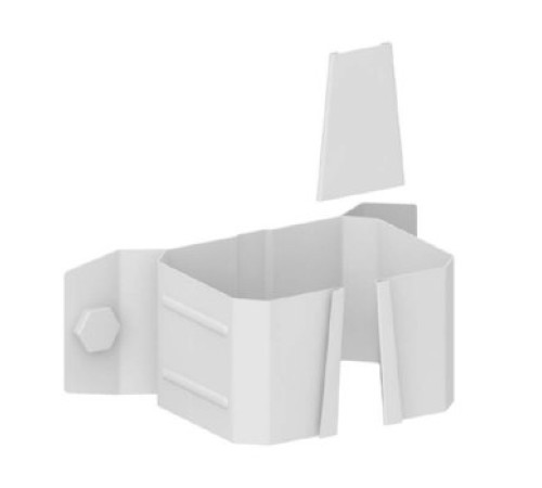 Держатель трубы 76х102 (на дерево) Полиэстер RAL9003