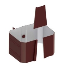 Держатель трубы 76х102 (на кирпич) Пластизол RAL8017