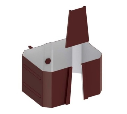 Держатель трубы 76х102 (на кирпич) Пластизол RAL8017