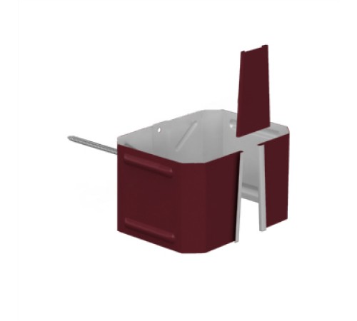 Держатель трубы 76х102 (на кирпич) Полиэстер RAL3005