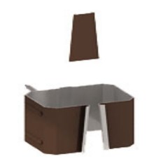 Держатель трубы 76х102 (на кирпич) Полиэстер RR32