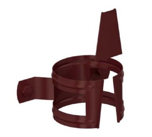 Держатель трубы D100 (на дерево) Пластизол двухсторонний RAL8017