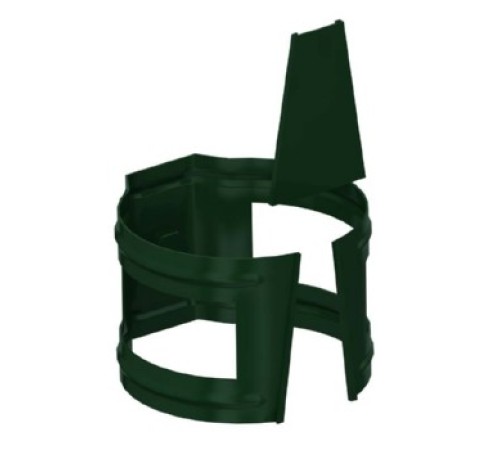 Держатель трубы D100 (на кирпич) Пластизол двухсторонний RAL6005