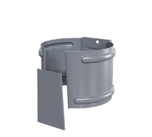 Держатель трубы D100 (на кирпич) Пластизол двухсторонний RAL7024