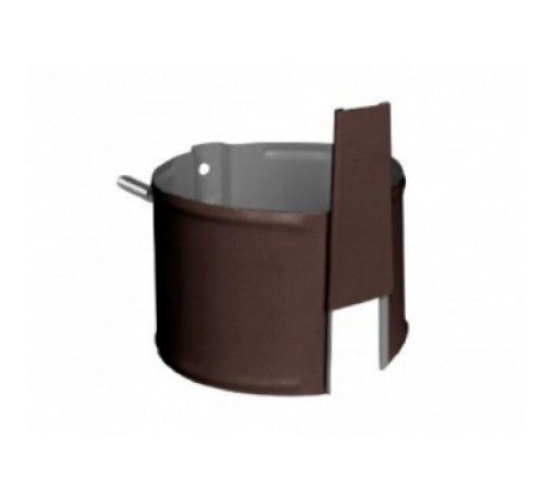 Держатель трубы D100 (на кирпич) Пластизол двухсторонний RAL8017