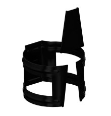 Держатель трубы D100 (на кирпич) Пурман двусторонний RAL9005