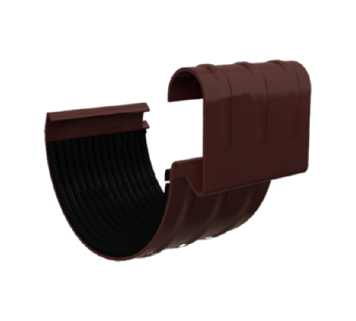 Соединитель желоба D125 GS Высокопрочный полиэстер двусторонний RAL8017