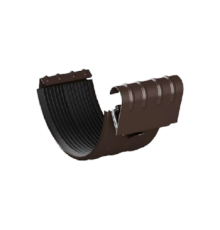 Соединитель желоба D150 Пластизол двухсторонний RAL8017