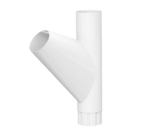 Тройник трубы D100 Пластизол двухсторонний RAL9010