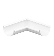 Угол желоба внутренний D125 Пластизол двухсторонний RAL9010