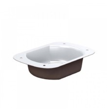 Воронка выпускная 76х102 Пластизол двухсторонний RAL8017