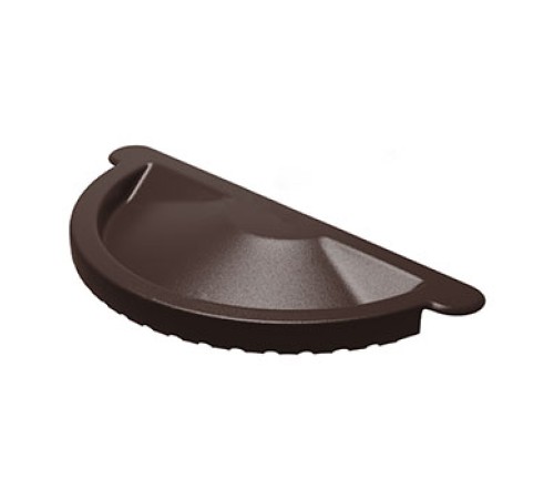 Заглушка желоба D125 Пластизол двухсторонний RAL8017