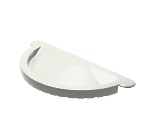 Заглушка желоба D125 Пластизол двухсторонний RAL9010