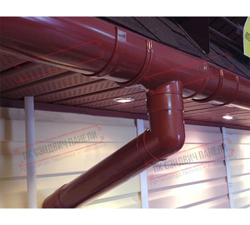 Муфта трубы соединительная ПВХ бордо RAL 3005