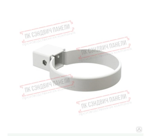 Хомут трубы Kliker ПВХ Premium белый