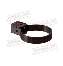 Хомут трубы Kliker ПВХ Premium шоколадный RAL 8017