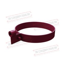 Хомут трубы ПВХ бордо RAL 3005