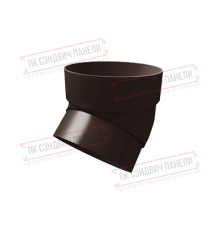 Колено трубы 45 град. ПВХ шоколадное RAL 8017