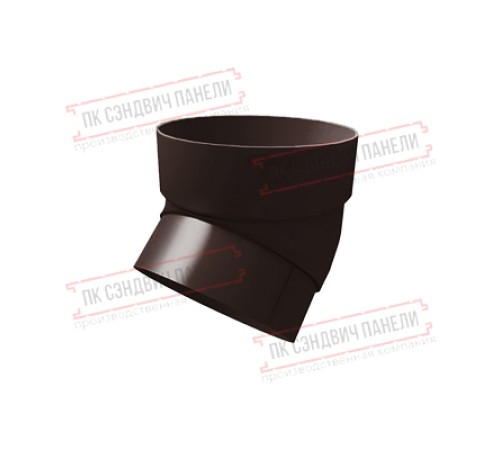 Колено трубы 45 град. ПВХ шоколадное RAL 8017