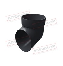 Колено сливное ПВХ графит RAL 7024