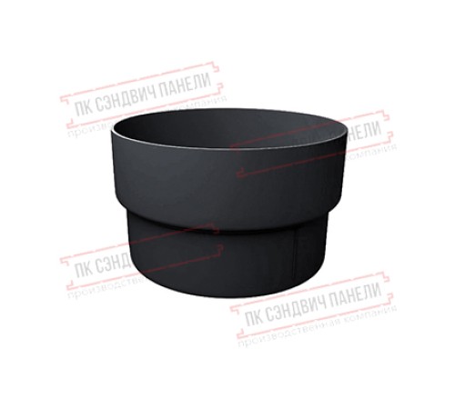 Муфта трубы соединительная ПВХ графит RAL 7024