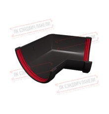 Угол желоба 135 град. универ. ПВХ коричневый RR 32