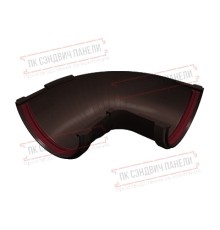 Угол желоба составной 90-150 град. ПВХ шоколадный RAL 8017