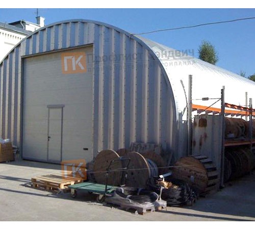 Сборно разборный ангар модель S 9.1x4.2, 3.8x3.6, 4.0