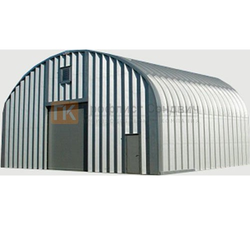 Сборно разборный ангар модель Q 12.2x4.3, 3.8x3.6, 5.0