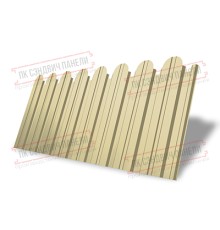 Профнастил фигурный С10 - 0,45 Окрас - Б, RAL 1014 слоновая кость.