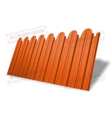 Профнастил фигурный С10 - 0,45 Окрас - Б, RAL 2004 оранжевый.