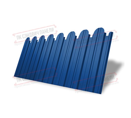 Профнастил фигурный С10 - 0,45 Окрас - Б, RAL 5005 сигнальный синий.