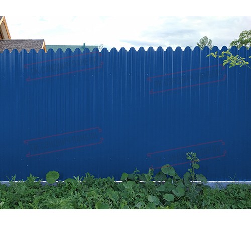 Профнастил фигурный С10 - 0,45 Окрас - Б, RAL 5005 сигнальный синий.