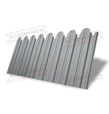 Профнастил фигурный С10 - 0,45 Окрас - А, ПЭ- с пленкой RAL 7004 сигнальный серый.