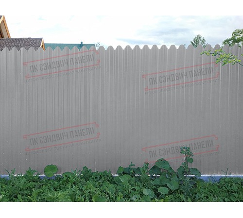 Профнастил фигурный С10 - 0,5 Окрас - Б, Satin RAL 7004 сигнальный серый.