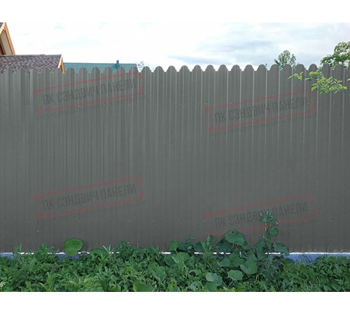 Профнастил фигурный С10 - 0,45 Окрас - Б, RAL 7005 мышино-серый.