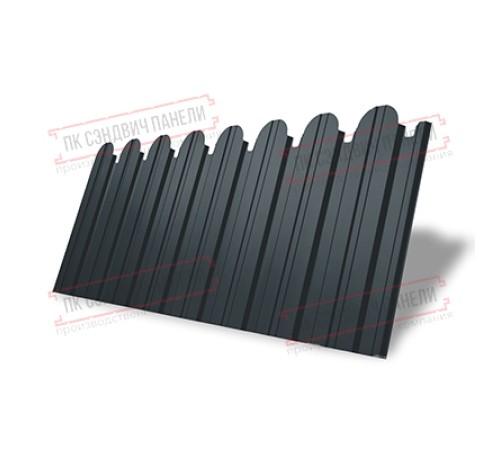 Профнастил фигурный С10 - 0,5 Окрас - А, Atlas RAL 7016.