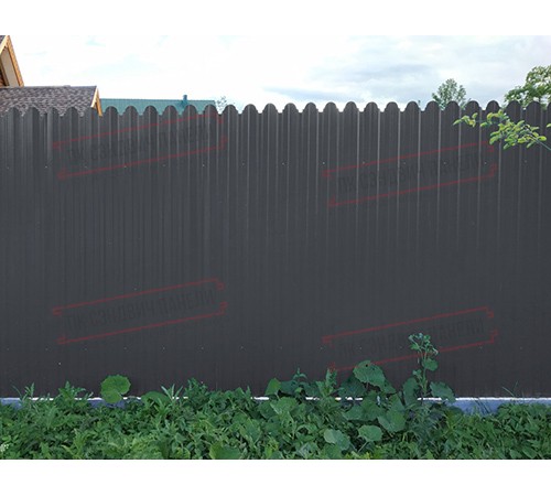 Профнастил фигурный С10 - 0,45 Окрас - Б, Drap RAL 7024 мокрый асфальт.