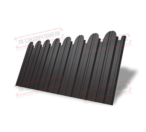 Профнастил фигурный С10 - 0,45 Окрас - Б, RR 32 темно-коричневый.