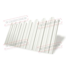 Профнастил фигурный С10 - 0,45 Окрас - А, ПЭ- с пленкой RAL 9003 сигнальный белый.