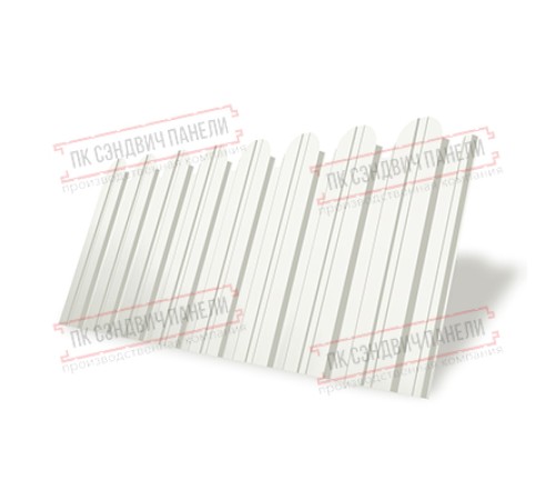 Профнастил фигурный С10 - 0,5 Окрас - А, Satin с пленкой RAL 9003 сигнальный белый.