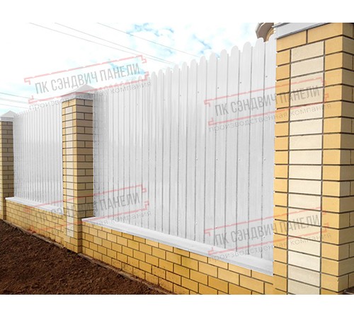 Профнастил фигурный С10 - 0,5 Окрас - А, Satin с пленкой RAL 9003 сигнальный белый.