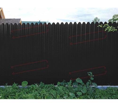 Профнастил фигурный С10 - 0,5 Окрас - Б, Quarzit lite RAL 9005 черный.