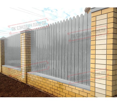 Профнастил фигурный С10 - 0,5 Окрас - А, Satin с пленкой RAL 9006.