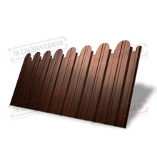 Профнастил фигурный С10 - 0,45 Окрас - Б, Print Elite Choco Wood.