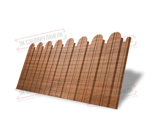 Профнастил фигурный С10 - 0,45 Окрас - Б, Print Elite Honey Wood.