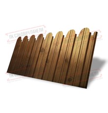 Профнастил фигурный С10 - 0,45 Окрас - Б, Print Elite Nutwood.