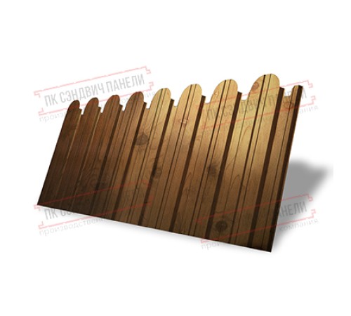 Профнастил фигурный С10 - 0,45 Окрас - Б, Print Elite Nutwood.